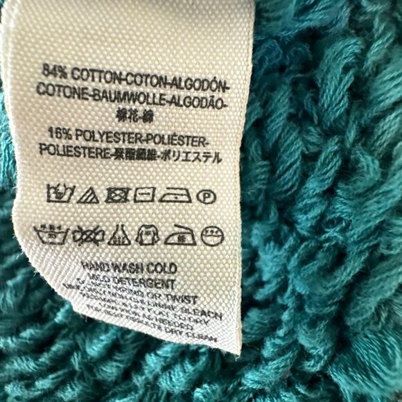 Free People Women's Sand Dune V-Neck Bell Sleeve Pullover Sweater Green Large - Picture 5 of 6